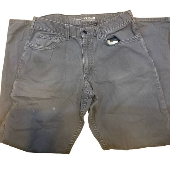 Carhartt bundle lot of 2 gray relaxed fit size 32x32 SEE PHOTOS - Picture 2 of 15